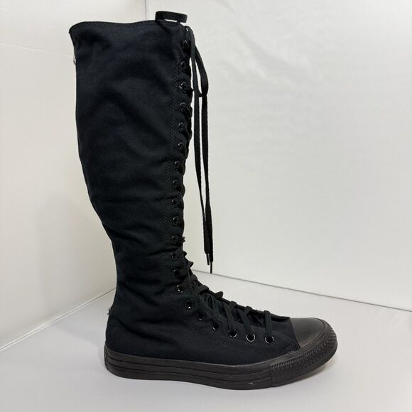 Converse Chuck Taylor XX-Hi Knee High Black Mono Lace Boots Mens 11/W13 New main image 8